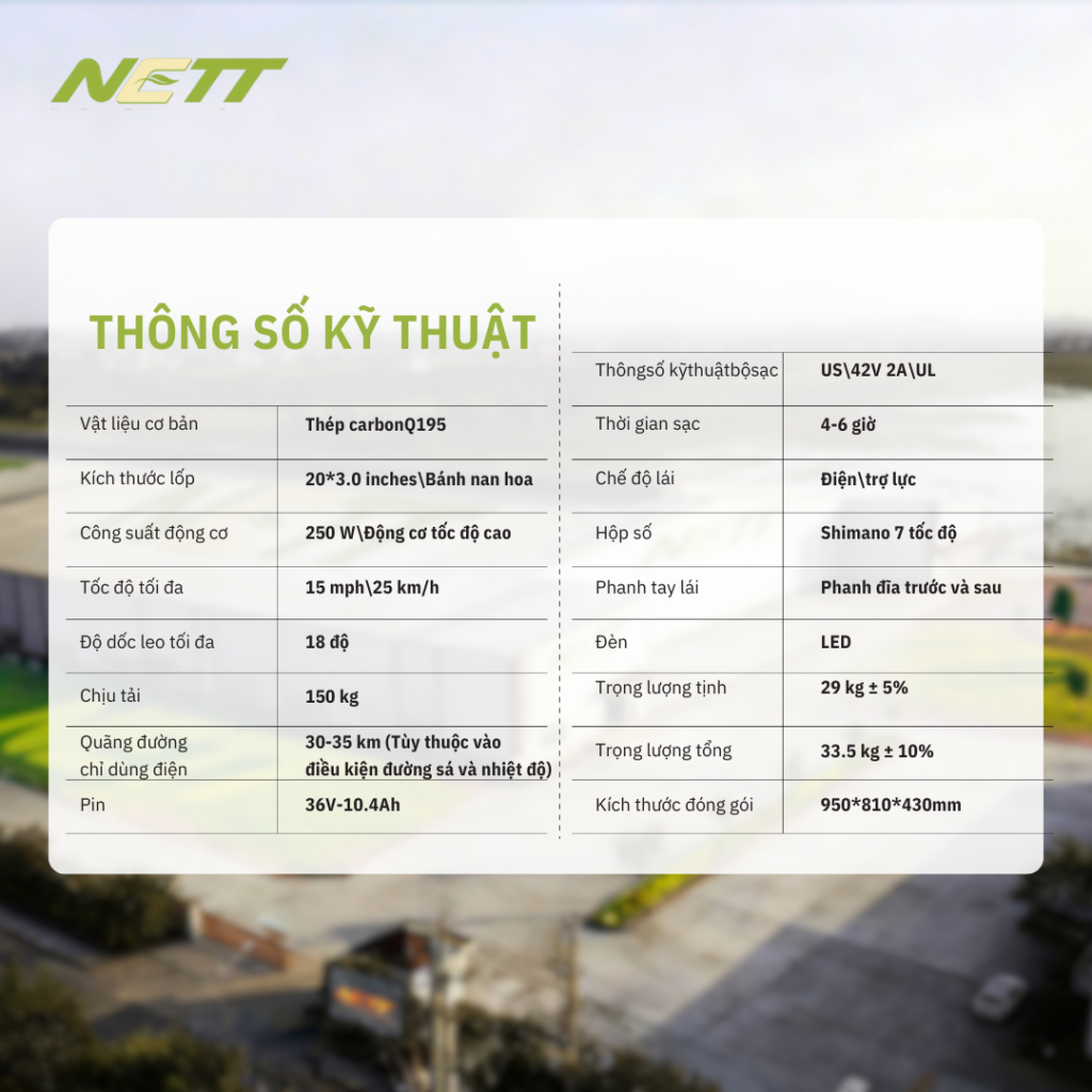 NETT FS12 - Xe đạp trợ lực điện mang năng lượng sạch cho hành trình xanh đến Việt Nam