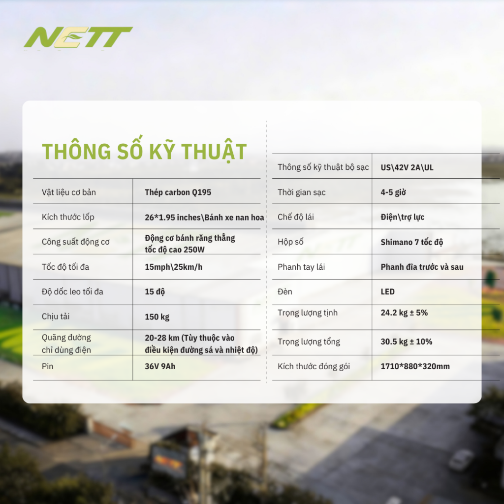 NETT MS30 - Xe đạp trợ lực điện mang năng lượng sạch cho hành trình xanh đến Việt Nam